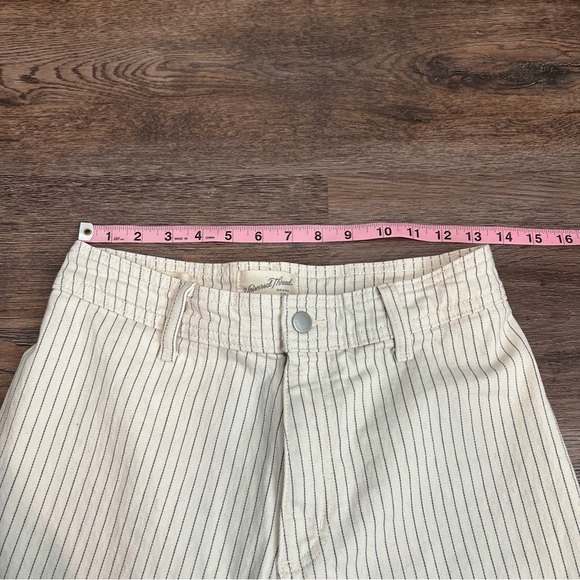 Universal Thread High-Rise Sailor Wide Leg Ankle Jeans - Cream Striped 6 - Picture 8 of 10